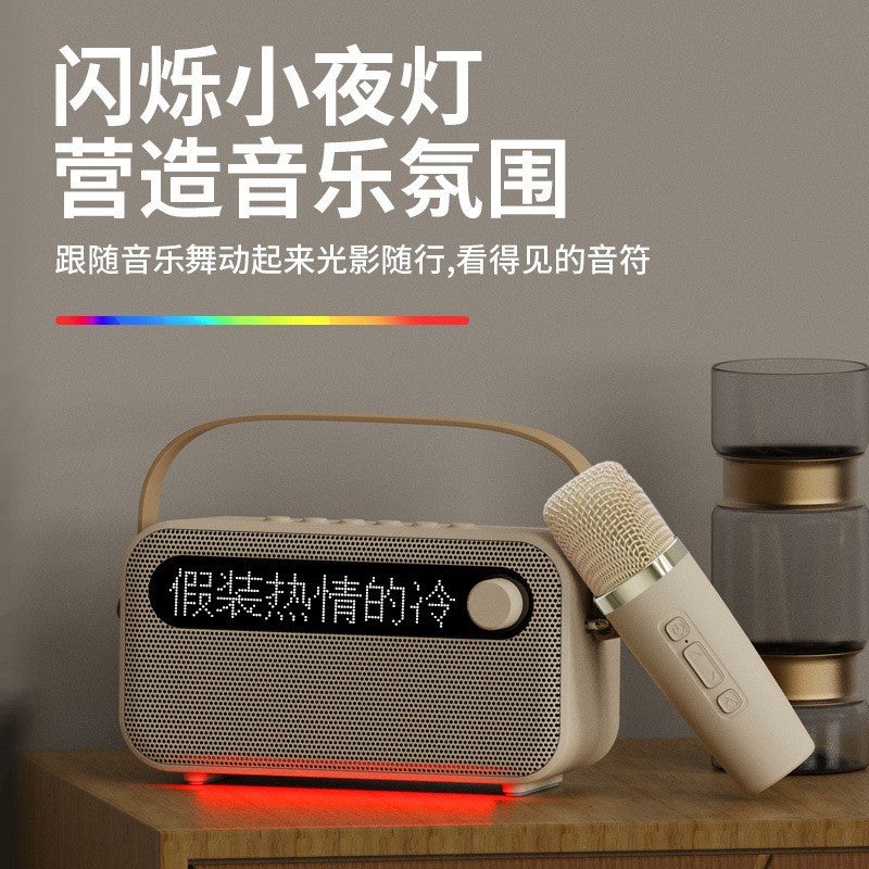 Smart Bluetooth Speaker B160 With Lyrics Display, High-Quality Singing, Card-Inserting Karaoke Audio All-In-One Machine With Microphone - Image 4